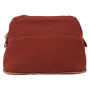 HERMES Bolide PM Pouch Canvas Red Auth am7641-13