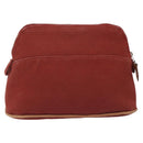HERMES Bolide PM Pouch Canvas Red Auth am7641-2