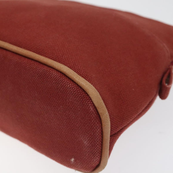HERMES Bolide PM Pouch Canvas Red Auth am7641