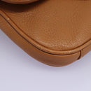 TORY BURCH Shoulder Bag Leather Brown Auth am7642-11