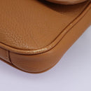 TORY BURCH Shoulder Bag Leather Brown Auth am7642-12