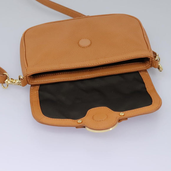 TORY BURCH Shoulder Bag Leather Brown Auth am7642