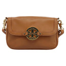 TORY BURCH Shoulder Bag Leather Brown Auth am7642-2