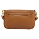 TORY BURCH Shoulder Bag Leather Brown Auth am7642-3