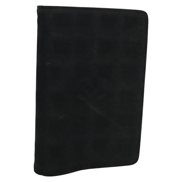 CHANEL New Travel line Day Planner Cover Nylon Black CC Auth am7648