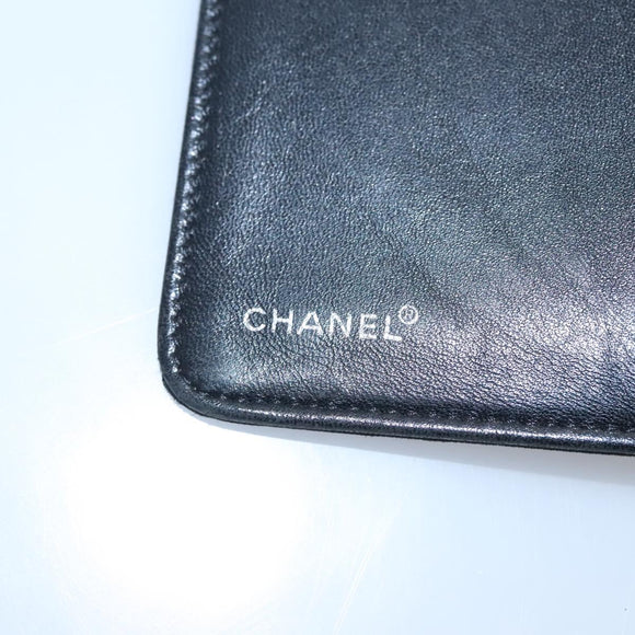 CHANEL New Travel line Day Planner Cover Nylon Black CC Auth am7648