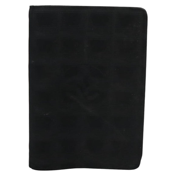 CHANEL New Travel line Day Planner Cover Nylon Black CC Auth am7648