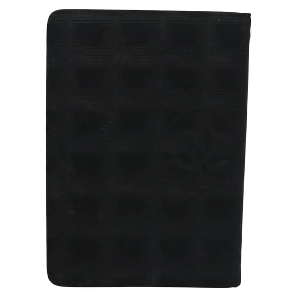 CHANEL New Travel line Day Planner Cover Nylon Black CC Auth am7648