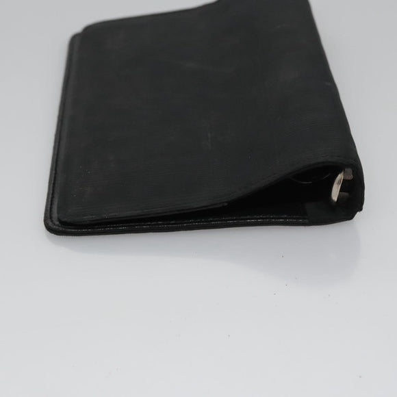 CHANEL New Travel line Day Planner Cover Nylon Black CC Auth am7648