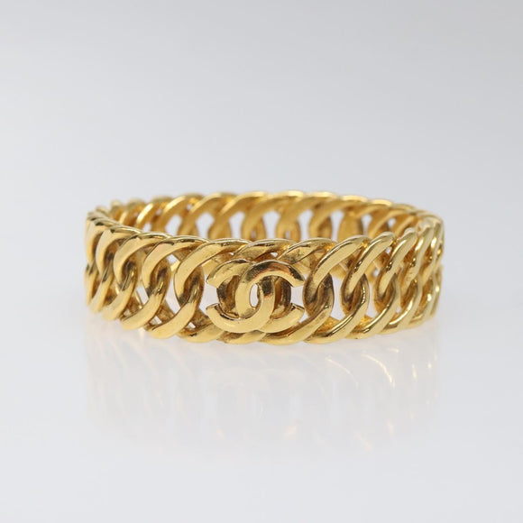 CHANEL COCO Bracelet metal Gold CC Auth am7652