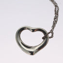 TIFFANY&Co. Open Heart Necklace metal Silver Auth am7655-12