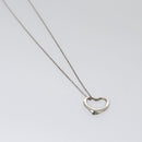 TIFFANY&Co. Open Heart Necklace metal Silver Auth am7655-3