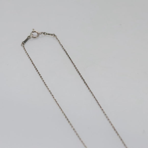 TIFFANY&Co. Open Heart Necklace metal Silver Auth am7655