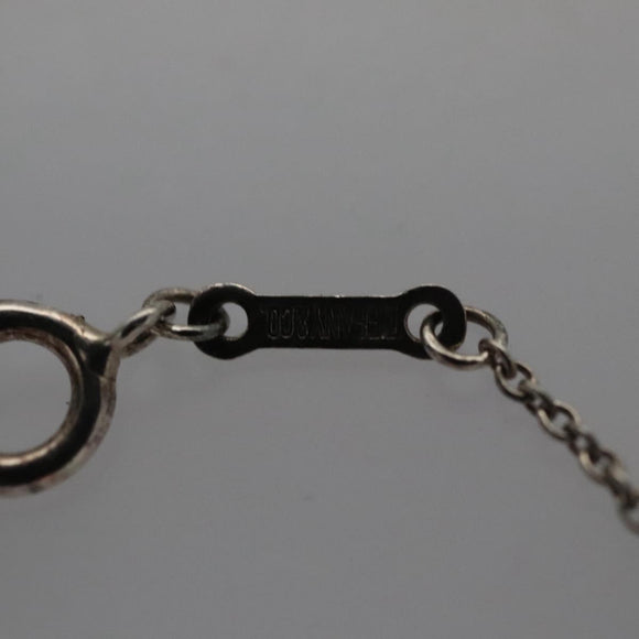 TIFFANY&Co. Open Heart Necklace metal Silver Auth am7655