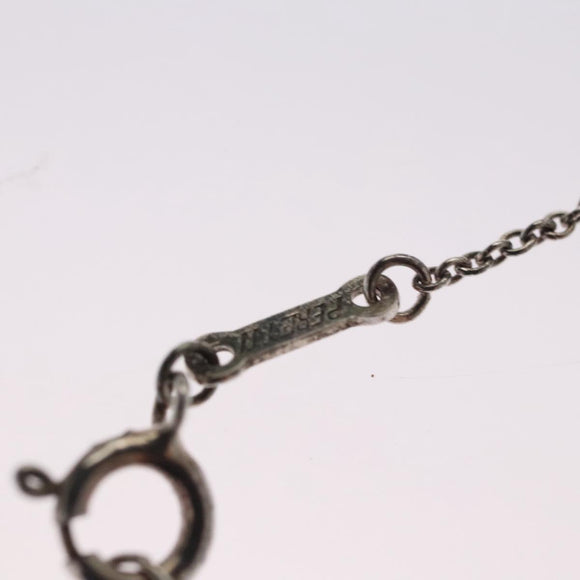 TIFFANY&Co. Open Heart Necklace metal Silver Auth am7655