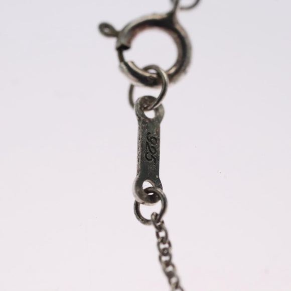 TIFFANY&Co. Open Heart Necklace metal Silver Auth am7655