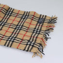 Burberrys Nova Check Scarf Wool Beige Auth am7660-3