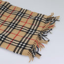 Burberrys Nova Check Scarf Wool Beige Auth am7660-7