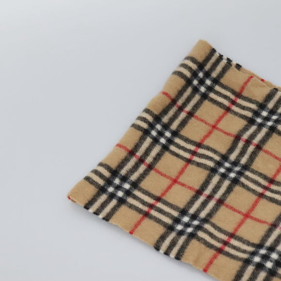 Burberrys Nova Check Scarf Wool Beige Auth am7660