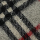 BURBERRY Nova Check Scarf Wool Gray Auth am7665-13
