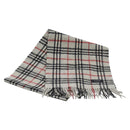BURBERRY Nova Check Scarf Wool Gray Auth am7665-1