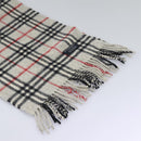 BURBERRY Nova Check Scarf Wool Gray Auth am7665-3