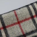 BURBERRY Nova Check Scarf Wool Gray Auth am7665-8
