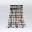 BURBERRY Nova Check Scarf Wool Gray Auth am7665-9