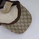 GUCCI GG Supreme Strawberry baseball Cap PVC XL Beige 700665 Auth am7681V-9