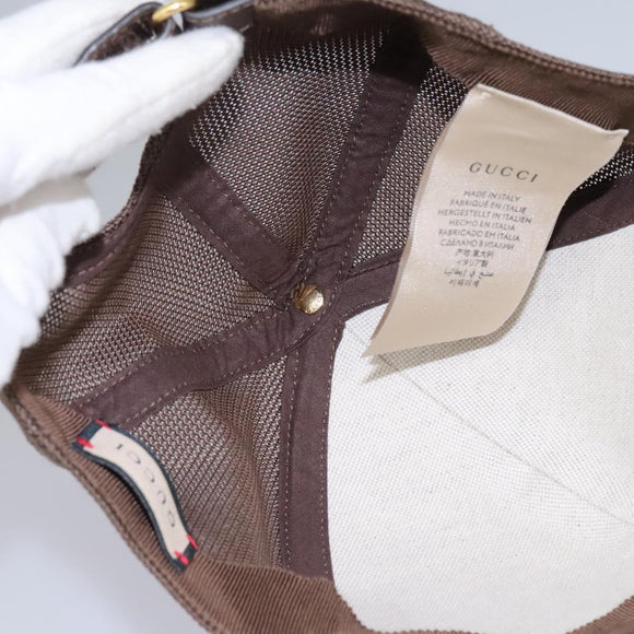 GUCCI GG Supreme Strawberry baseball Cap PVC XL Beige 700665 Auth am7681V