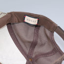 GUCCI GG Supreme Strawberry baseball Cap PVC XL Beige 700665 Auth am7681V-15