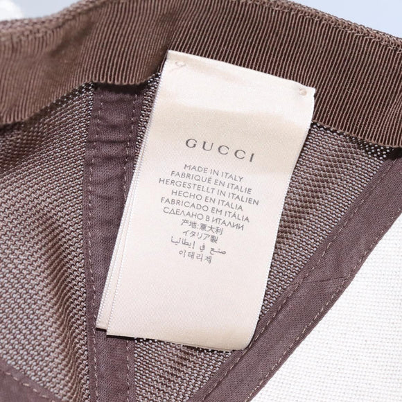 GUCCI GG Supreme Strawberry baseball Cap PVC XL Beige 700665 Auth am7681V