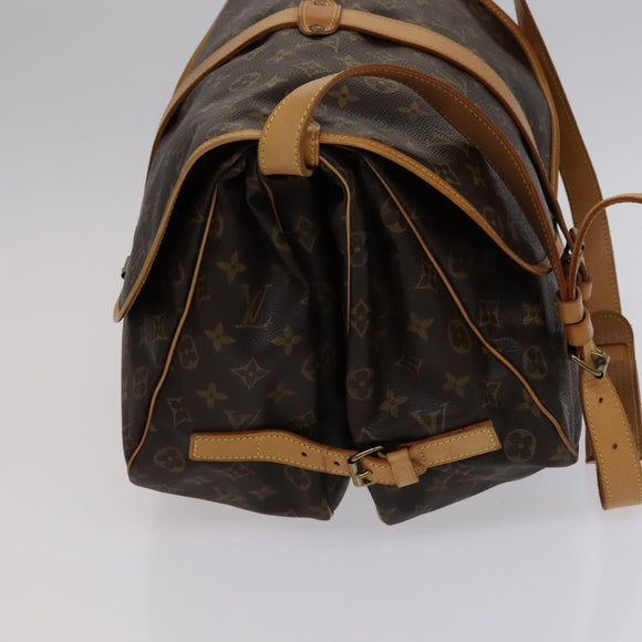 LOUIS VUITTON Monogram Saumur 35 Shoulder Bag M42254 LV Auth am7685