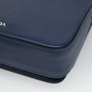 PRADA Shoulder Bag Leather Black Blue Auth am7706-17