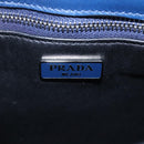 PRADA Shoulder Bag Leather Black Blue Auth am7706-17