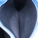 PRADA Shoulder Bag Leather Black Blue Auth am7706-22