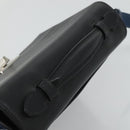 PRADA Shoulder Bag Leather Black Blue Auth am7706-7