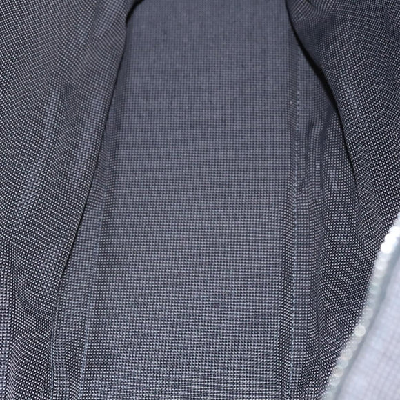 HERMES Her Line MM Hand Bag Canvas Gray Auth am7709