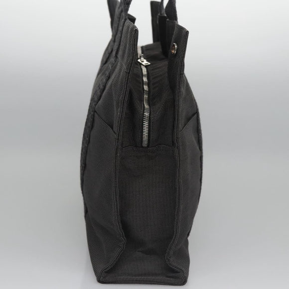 HERMES Her Line MM Hand Bag Canvas Gray Auth am7709