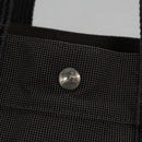 HERMES Her Line MM Hand Bag Canvas Gray Auth am7710-10