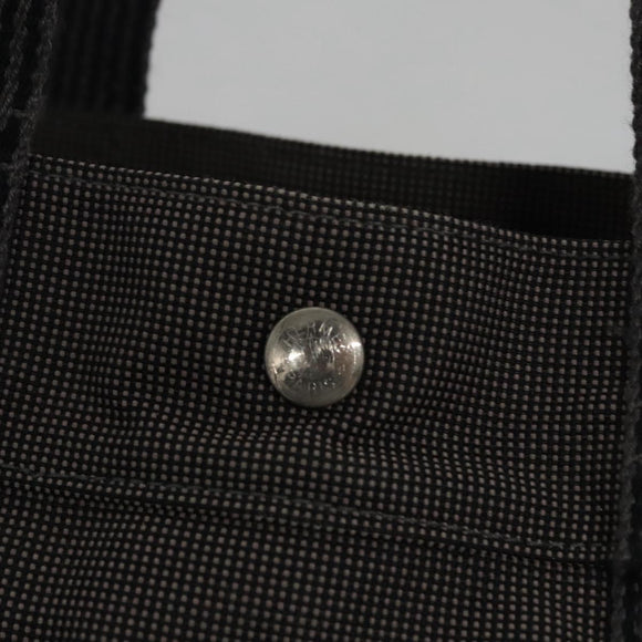 HERMES Her Line MM Hand Bag Canvas Gray Auth am7710