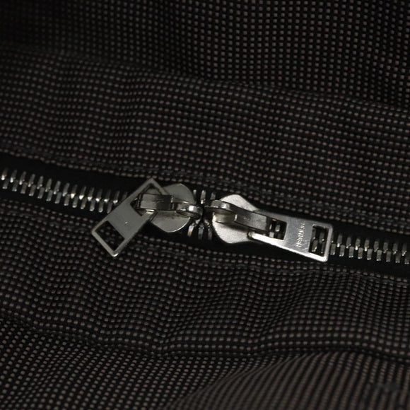 HERMES Her Line MM Hand Bag Canvas Gray Auth am7710