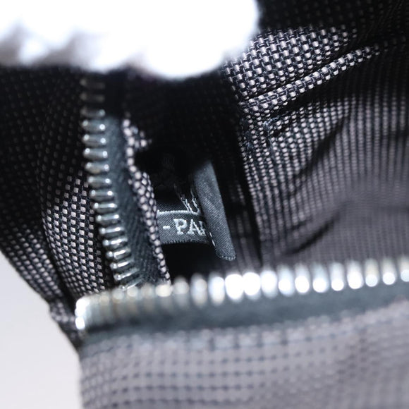 HERMES Her Line MM Hand Bag Canvas Gray Auth am7710