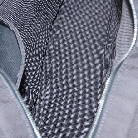 HERMES Her Line MM Hand Bag Canvas Gray Auth am7710