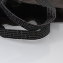 HERMES Her Line MM Hand Bag Canvas Gray Auth am7710-7