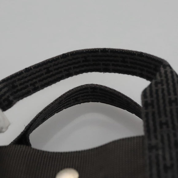 HERMES Her Line MM Hand Bag Canvas Gray Auth am7710