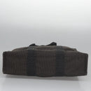 HERMES Her Line MM Hand Bag Canvas Gray Auth am7710-5