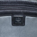 MCM Vicetos Logogram Clutch Bag PVC Leather Silver Auth am7725-17