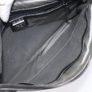 MCM Vicetos Logogram Clutch Bag PVC Leather Silver Auth am7725-10