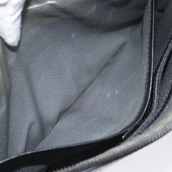 MCM Vicetos Logogram Clutch Bag PVC Leather Silver Auth am7725